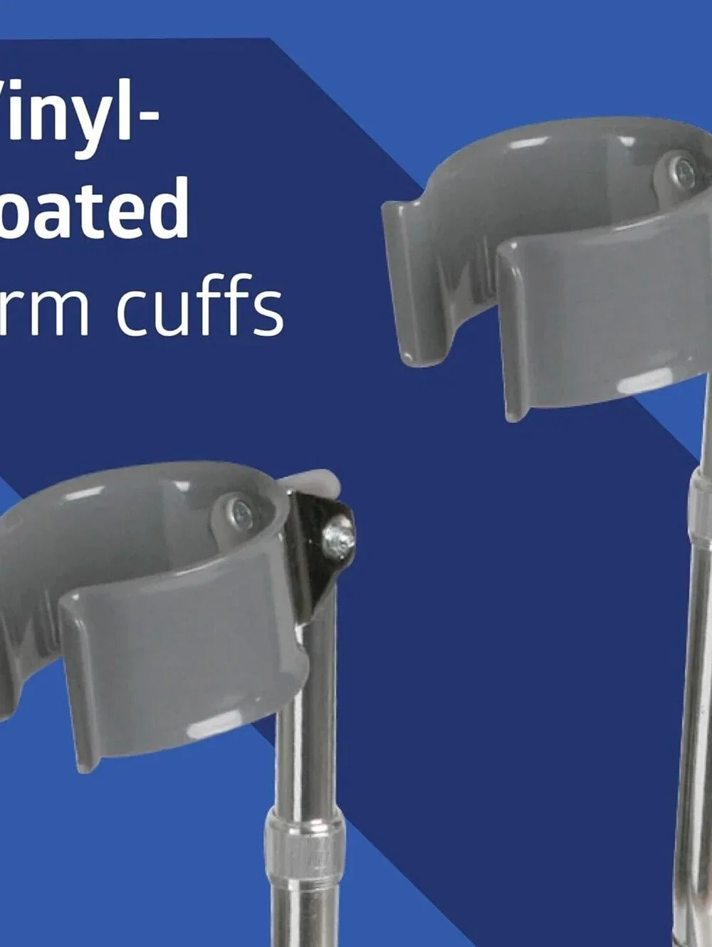 Pack of 2 Medline Aluminum Forearm Crutches for Adults